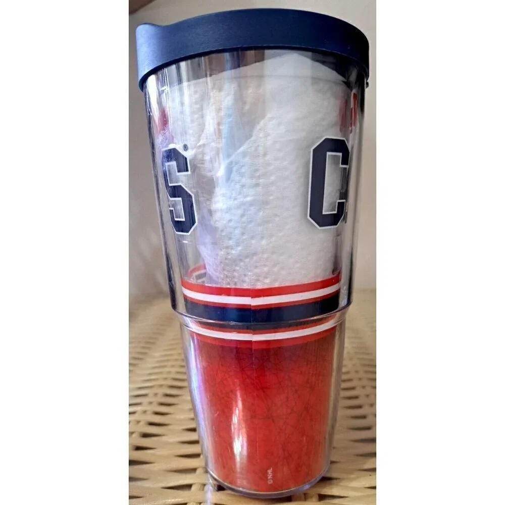 WASHINGTON CAPITALS, 24oz DOUBLE WALL, TUMBLER FROM TERVIS WITH LID INCLUDED